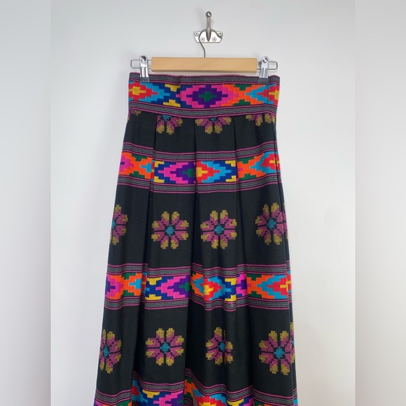 Vintage 1970s Anthony‎ Muto for Saz II Wool Skirt – Boho Folk Artisan Woven - Picture 6 of 15